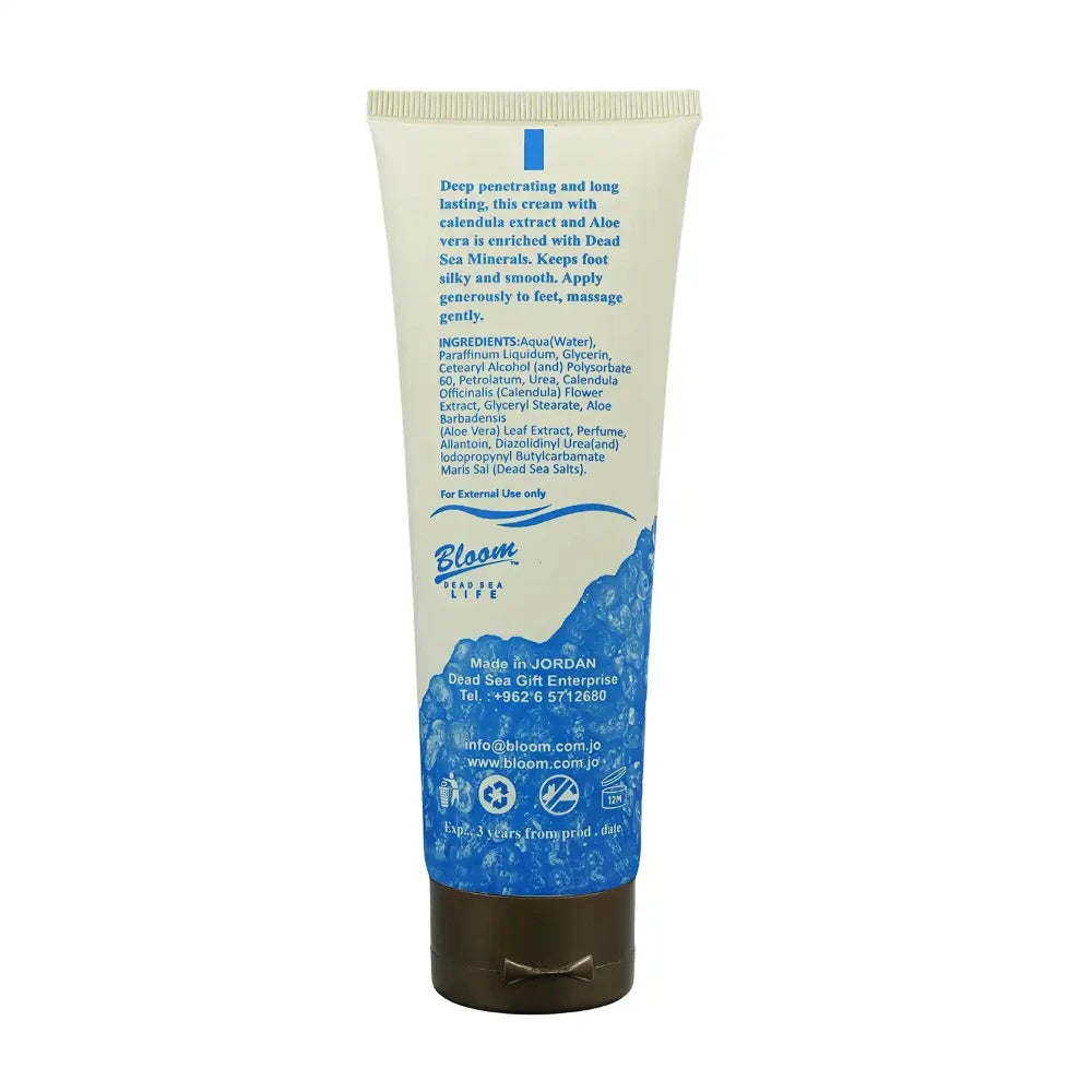 Bloom Dead Sea Foot Cream – A soothing, mineral-rich foot cream that revitalizes tired feet while providing intense moisture and relief.