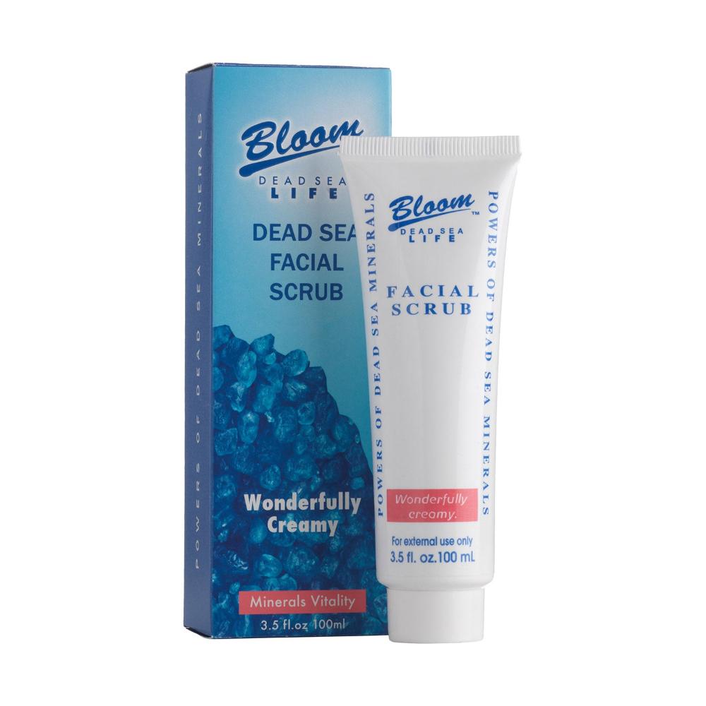 Bloom Dead Sea Facial Scrub – Gently exfoliates and smooths skin with the natural minerals of the Dead Sea for a refreshed, glowing complexion.