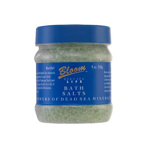 Green Menthol Dead Sea Bath Salt Jar, infused with cooling menthol and rich minerals to relax and refresh your skin.