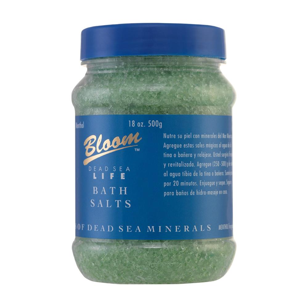 Green Menthol Dead Sea Bath Salt 500g Jar, perfect for a calming, invigorating soak that leaves your skin feeling refreshed and rejuvenated.