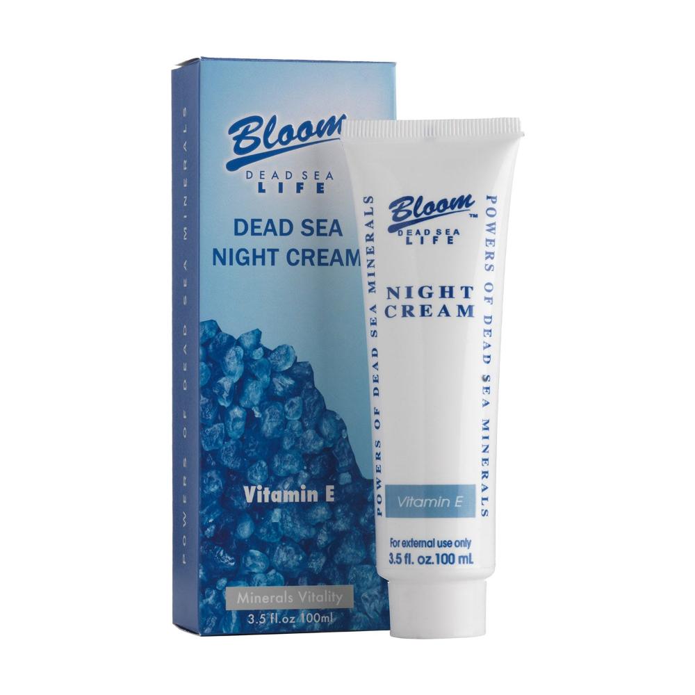 Bloom Dead Sea Night Cream – A nourishing formula with Dead Sea minerals to restore and hydrate your skin while you sleep.