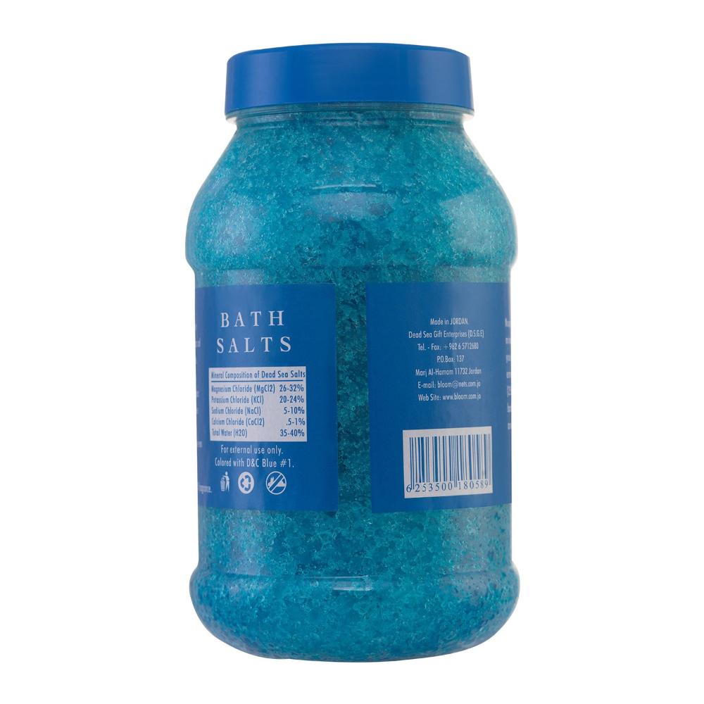 1.1 lbs jar of Blue Lavender Dead Sea Bath Salt, perfect for relaxing and hydrating your skin with a calming lavender fragrance.