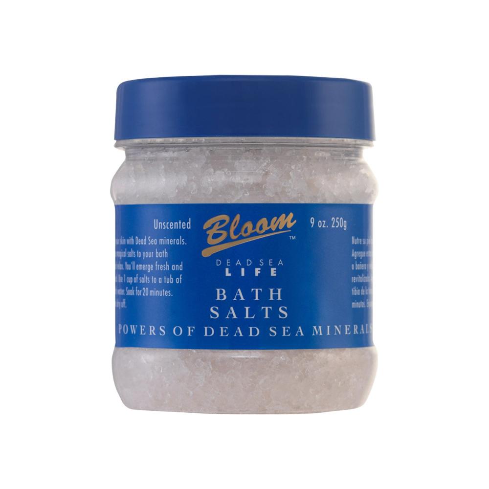 Bloom White Organic Bath Salt Jar – Relax and rejuvenate with this organic bath salt, enriched with minerals from the Dead Sea for a soothing, refreshing bath experience.